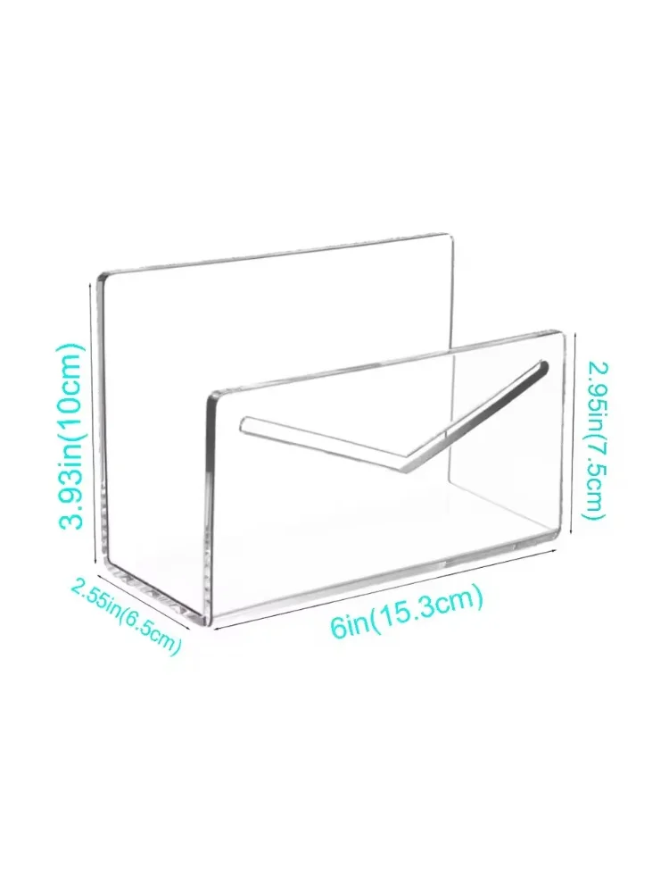 Mail Organizer Acrylic Desk Letter Holder Clear Mail Letter Organizer Desktop File Envelope Storage Rack Acrylic Mail Holder view 2