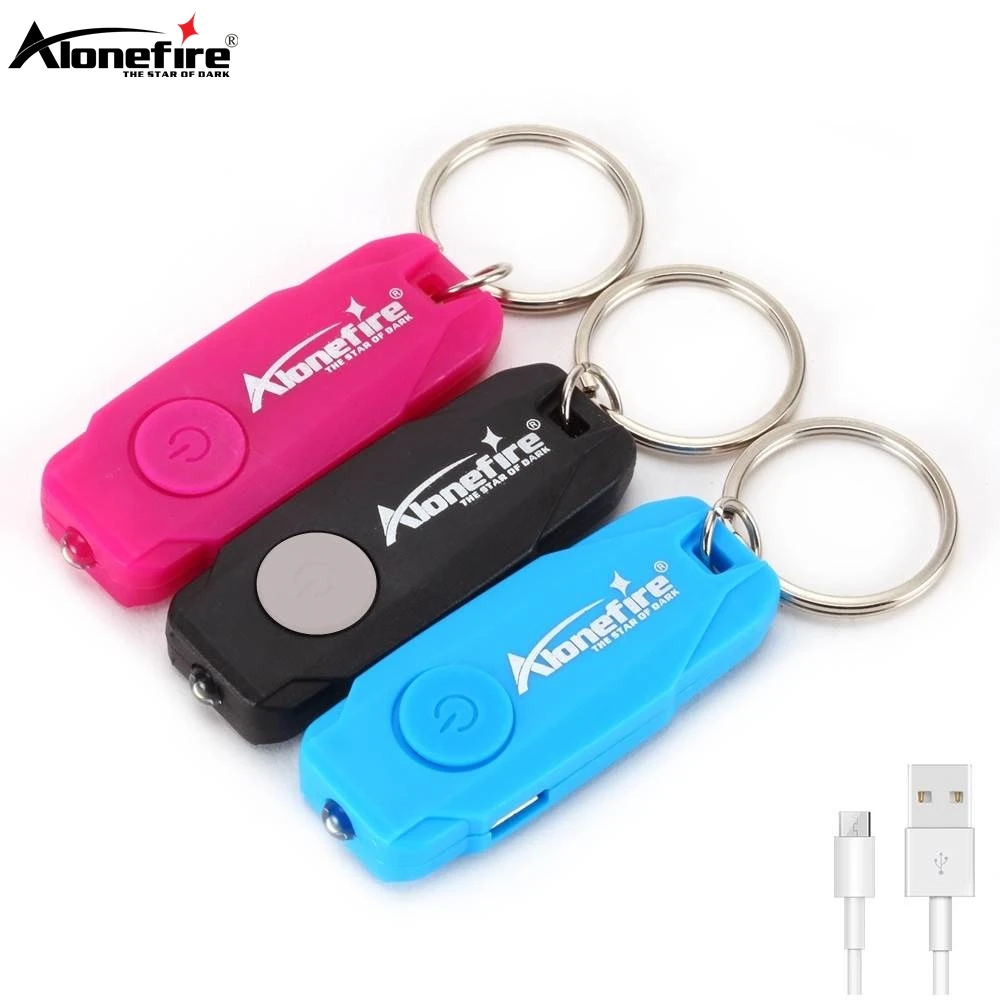 Mini LED Keychain Light, USB recarregável, lanterna legal, estudante, leitura da criança, lâmpada do livro, tocha de emergência, Stair Keyhole Light