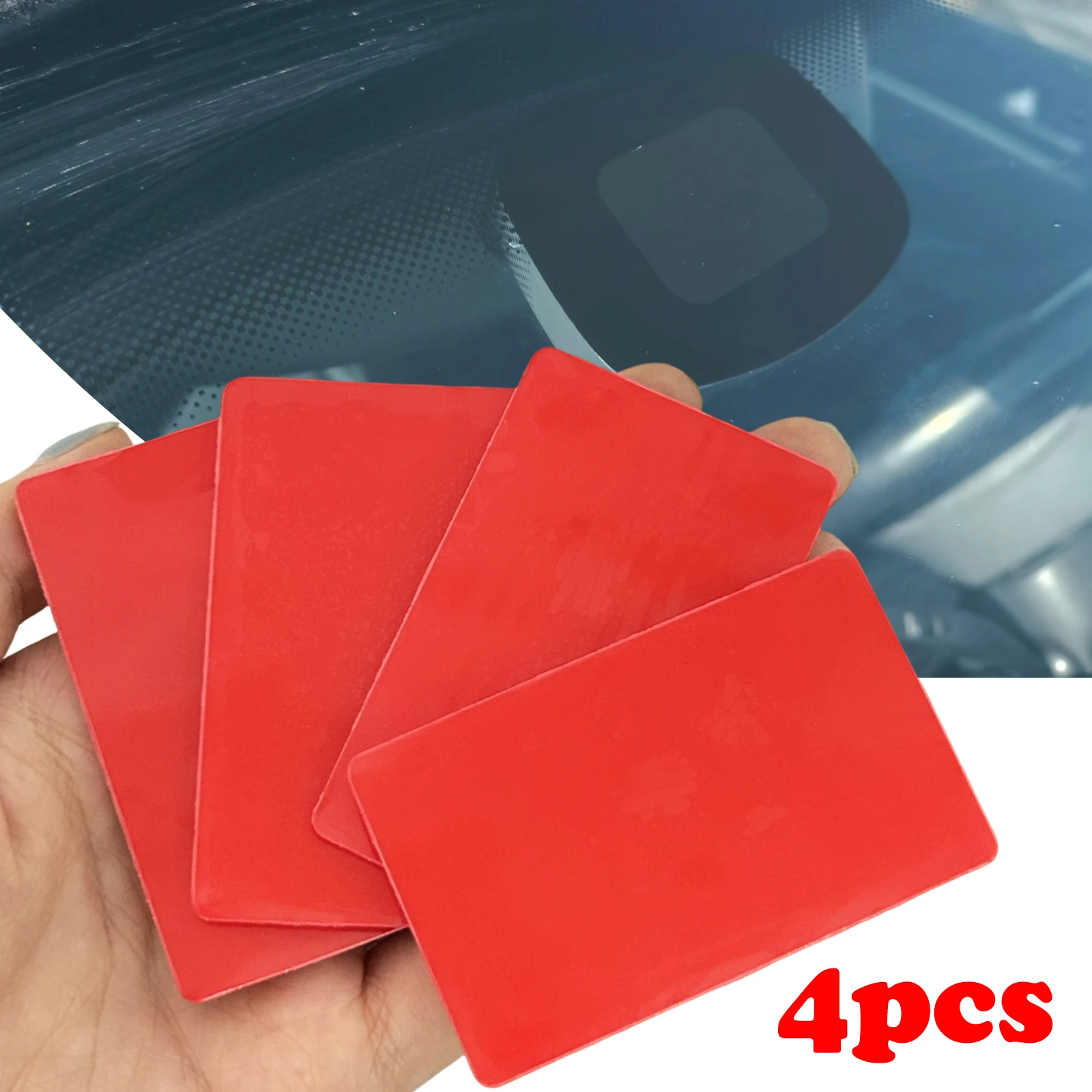 

4pcs For Universal Auto Front Windshield Windscreen Window Rain Sensor Glass Glue Stickers Parts Car Wipers Sensitive Film Pad