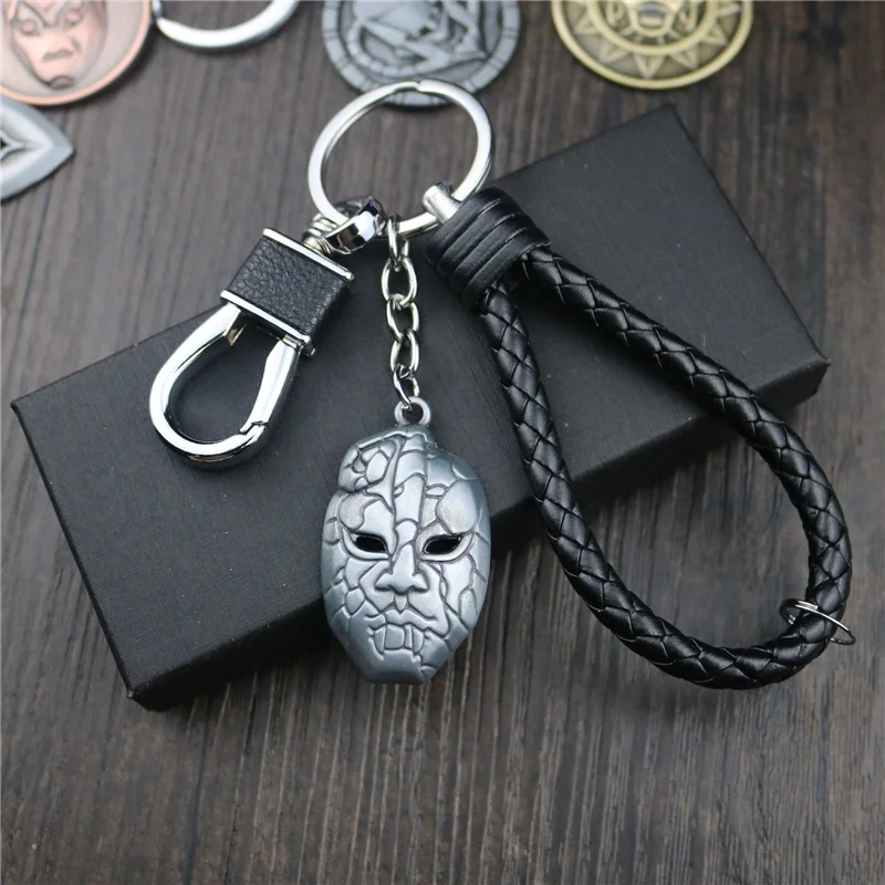 JOJOs غريب مغامرة المفاتيح أنيمي الفاخرة القاتل الملكة جوسوكي جوتارو الشكل مفتاح سلسلة موضة سيارة حلقة رئيسية هدايا للرجال #4