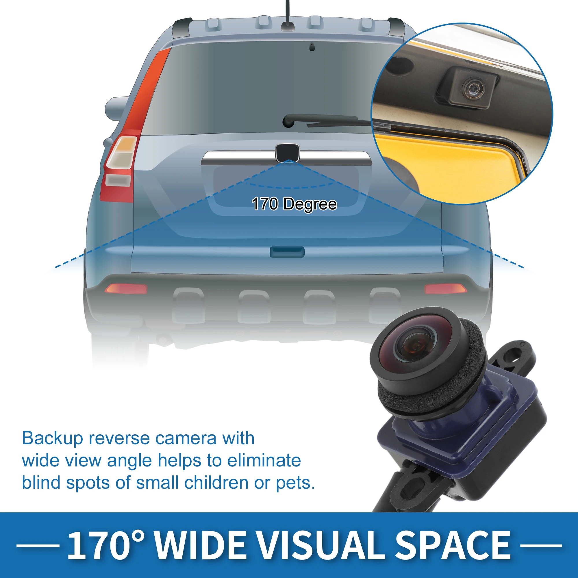 UXCELL Rear View Park Assist Backup Camera 56054059AC for Dodge Durango 2011 2012 2013