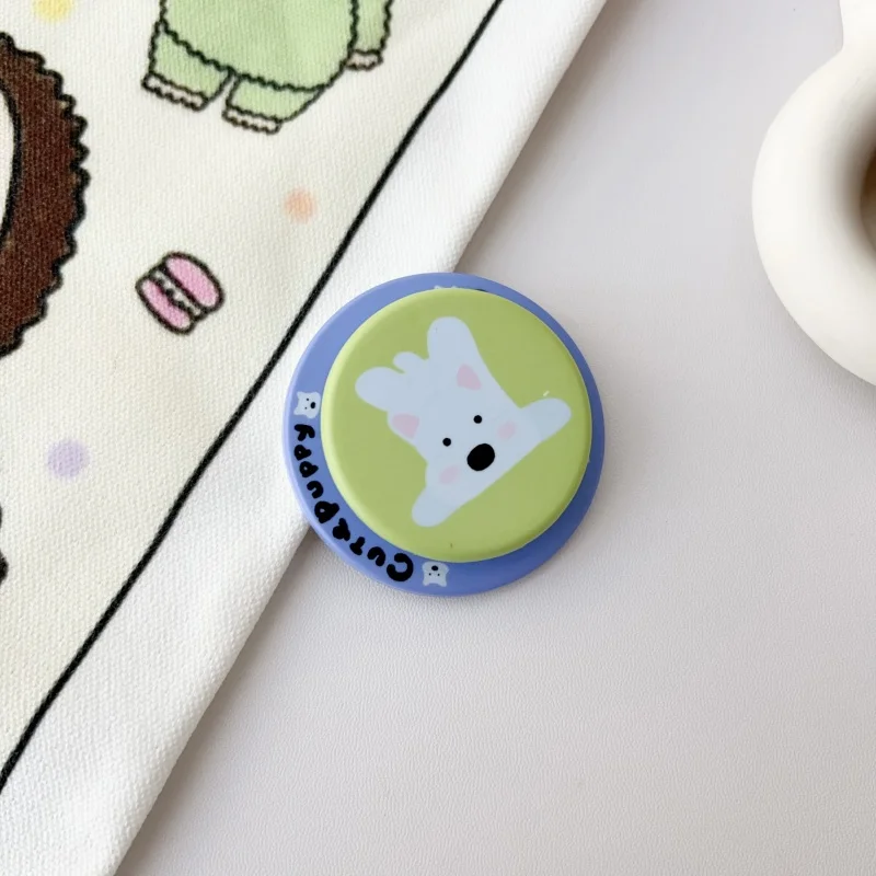 

Cute Cartoon Puppy Pattern For Magsafe Magnetic Phone 16 15 Griptok Grip Tok Stand For iPhone Wireless Charging Case Holder ﻿