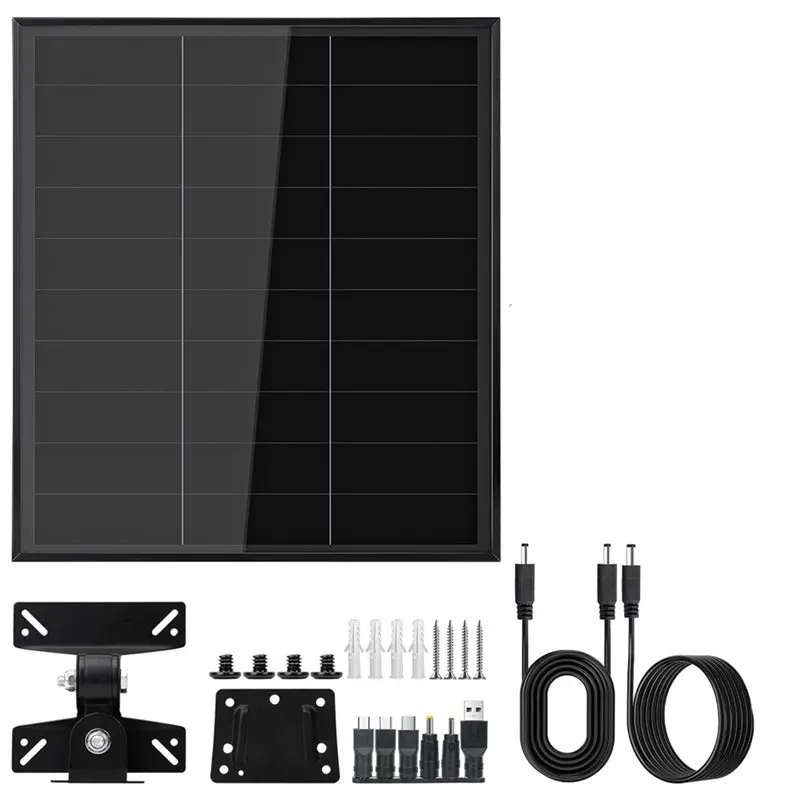 【DISPOSITIVO DIGITAL】Kit de panel solar MPPT de 20W con salida de carga solar, 5V 6V 9V 12V, con ranuras para baterías, para cámaras solares y routers W