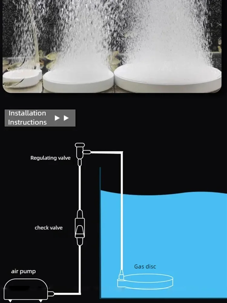 Nano-Blasenplatte, ultrafeiner Luftstein, Aquarium-Sauerstoffbelüfter, Zerstäubungs-Blasenscheibe, Aquariumzubehör für Fische und Garnelen – Detail 10