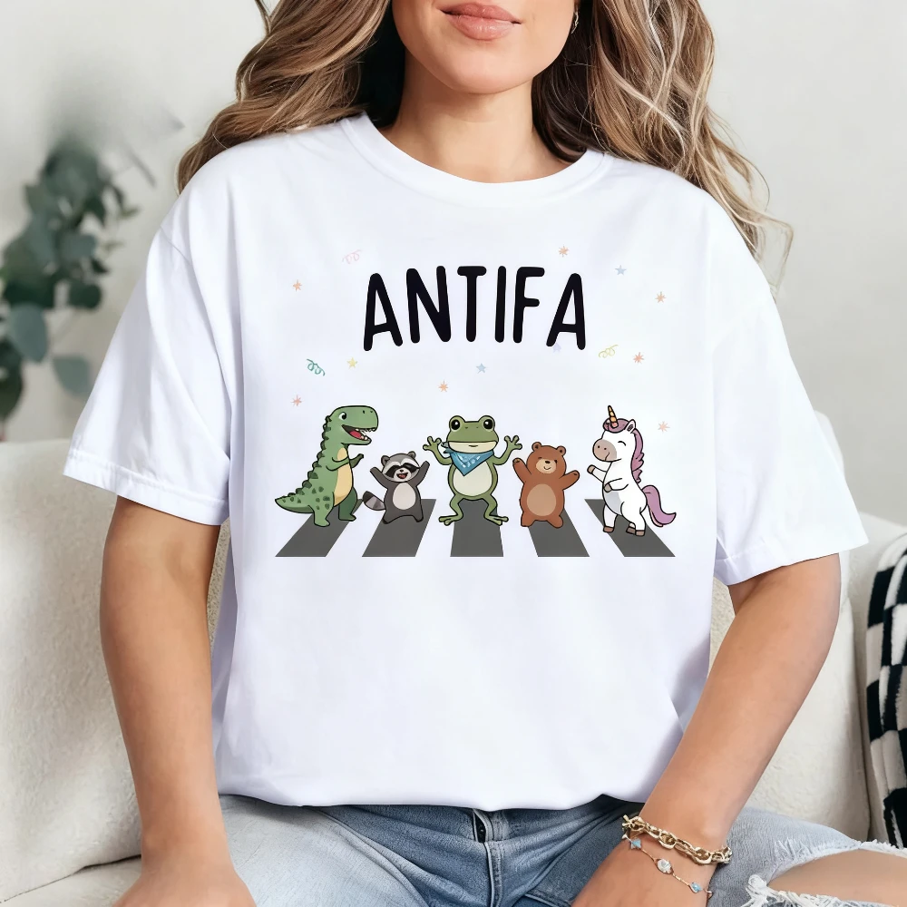 Disfraz inflable ANTIFA, camisa con estampado de rana de Portland, camiseta de protesta, ropa de significado especial, ropa de calle activista Unisex para hombres y mujeres