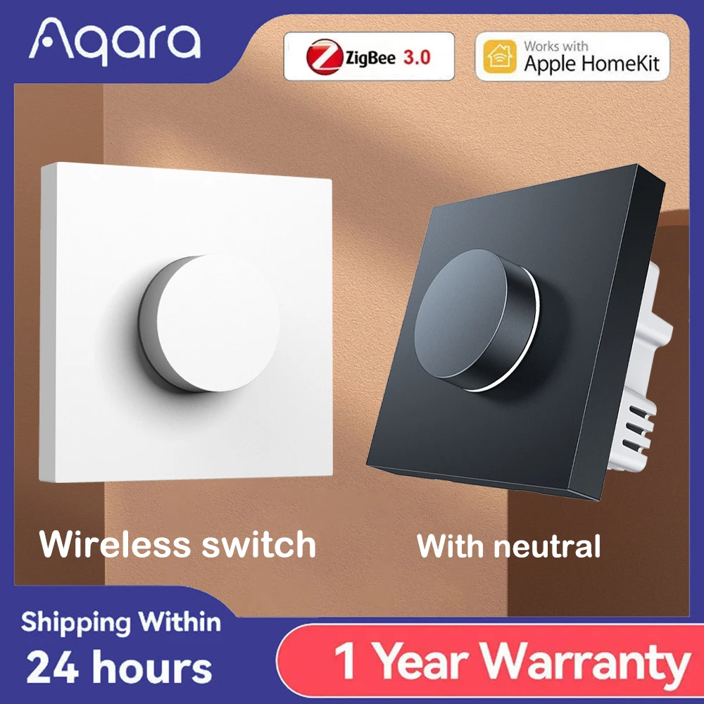 

Умный поворотный переключатель Aqara H1, беспроводной Zigbee 3, интеллектуальная регулировка выключения света, яркость, домашняя жизнь, дистанционное управление через Homekit