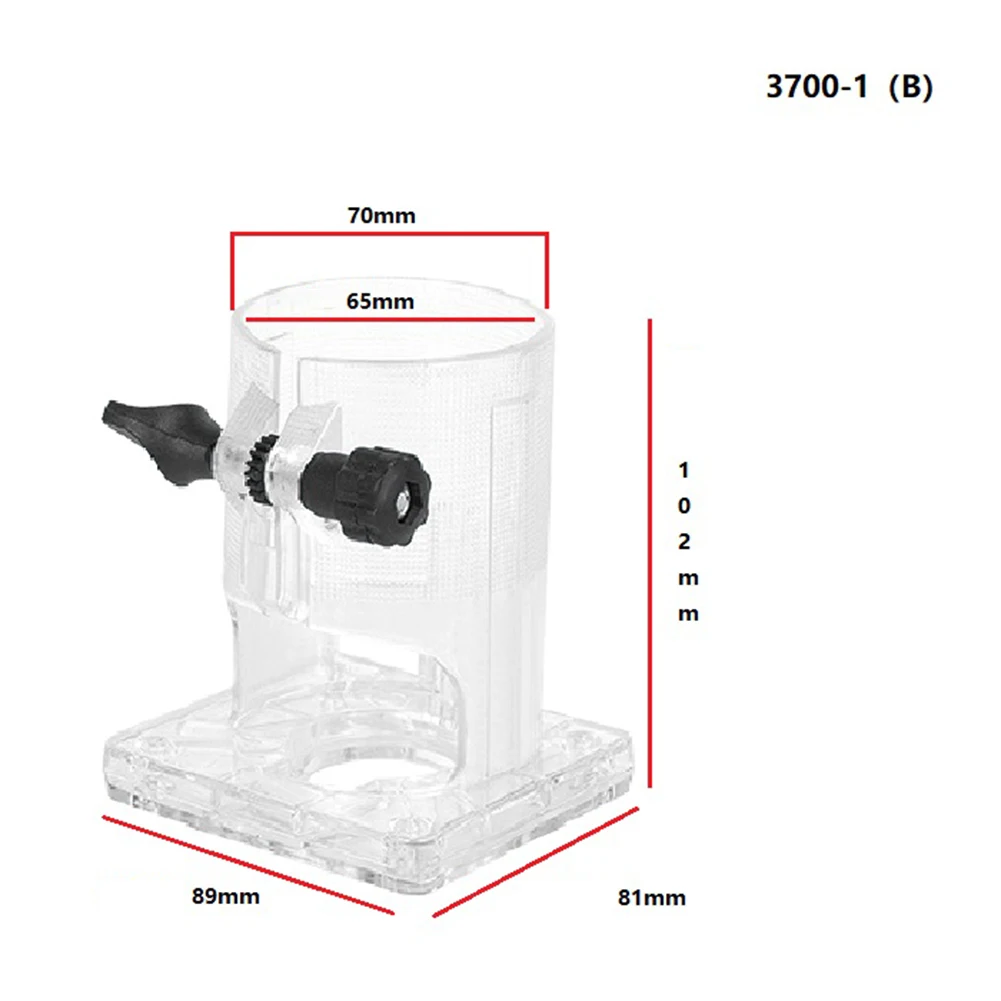 Trimming Machine Base 3703 Electric Trimmer Plunge Router Base Transparent Shroud Spare Parts Woodworking Power Tool Accessories