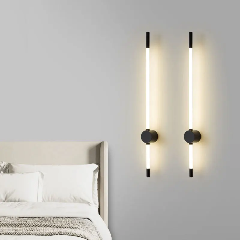 Scandinavia Vertical Slim Wall Sconce Lamp Indoor Light Fixture