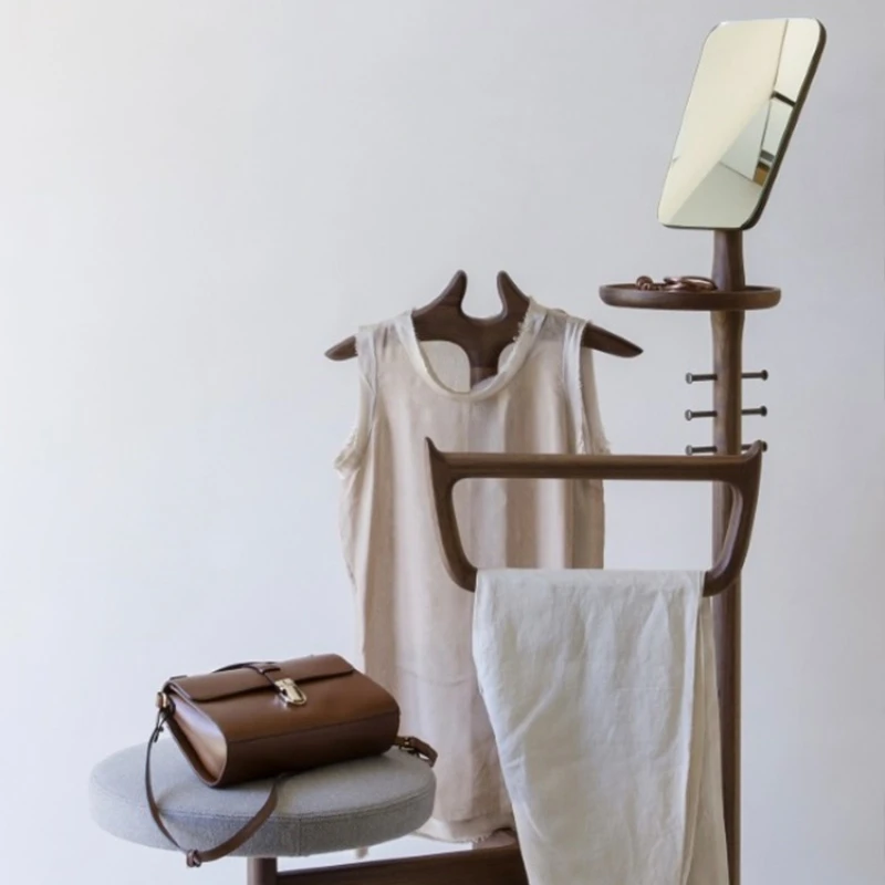 

Coat rack retro log wind porch multi-layer hanger villa mansion cloakroom clothes bedside floor hanger