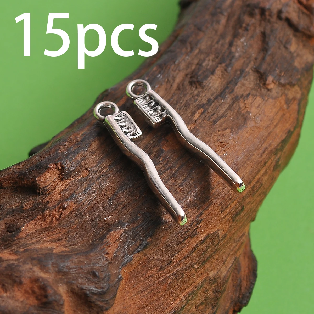 15 Pieces of Creative Handmade Accessories for Daily Use, Mini Curved Handle Toothbrush Single-Loop Handmade Items, Suitable for DIY Bracelets, Necklaces, Earrings, Basic DIY Materials for Everyday Minimalist Style Jewelry