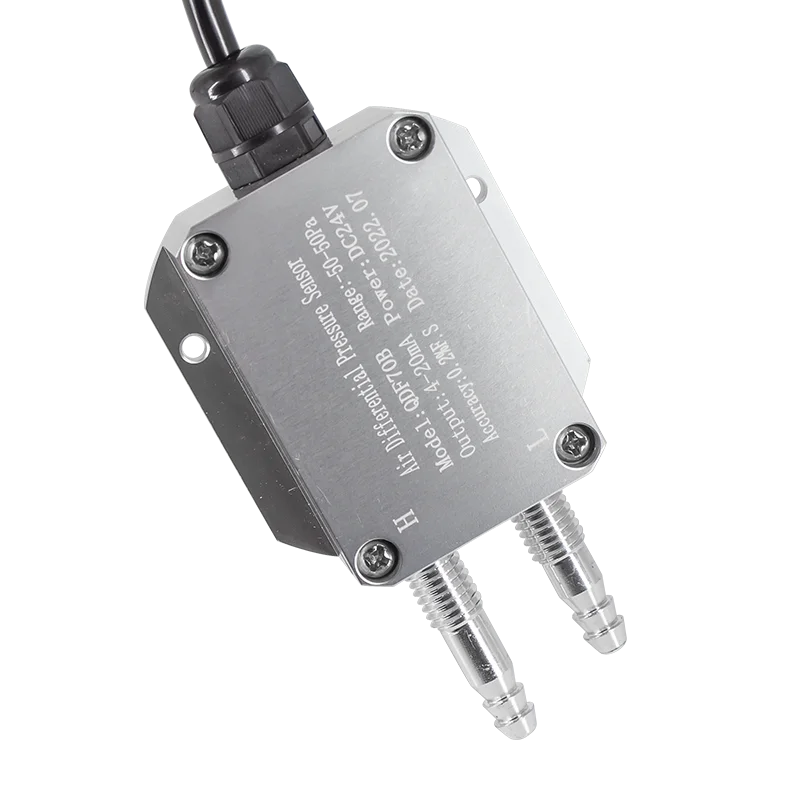 All Metal Differential Pressure Sensor Tools Air Wind Pressure Differential Transmitter 4-20mA Output -10Kpa ~ 10Kpa