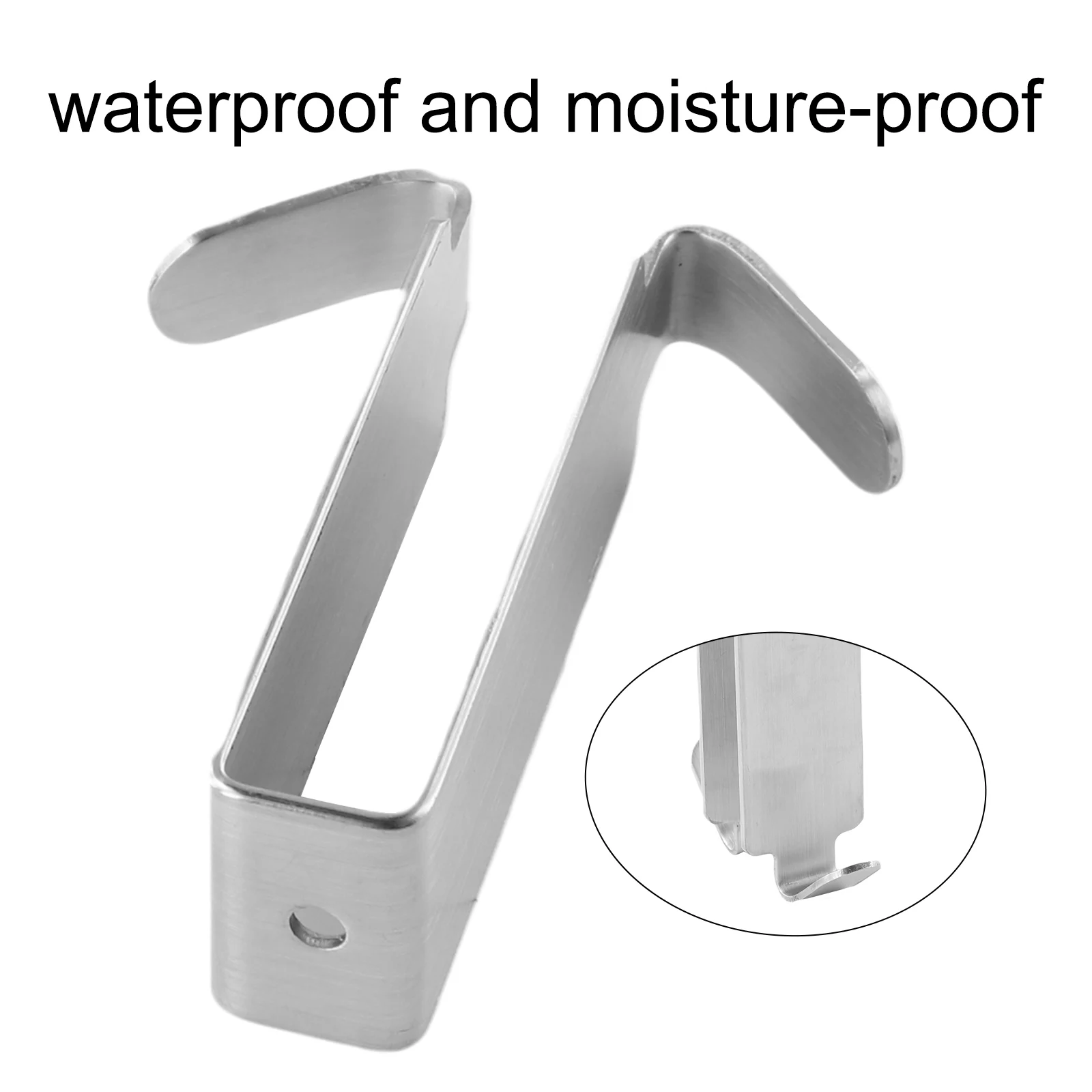 Towel Hook Hook Home Accessories Wall Hooks Bathroom Accessories Silver Simple Design Short Double Hook High Quality