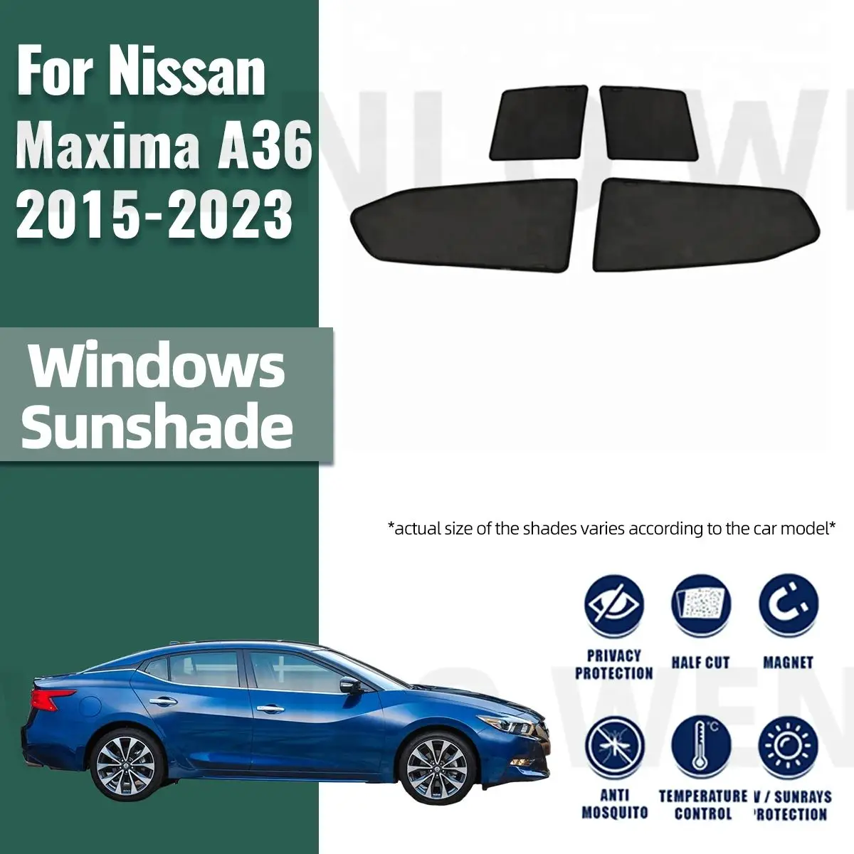 

For Nissan Maxima A36 2015-2023 Car Sunshade Front Windshield Accessories Vehicle Curtain Side Window Sun Shade Visor Protector