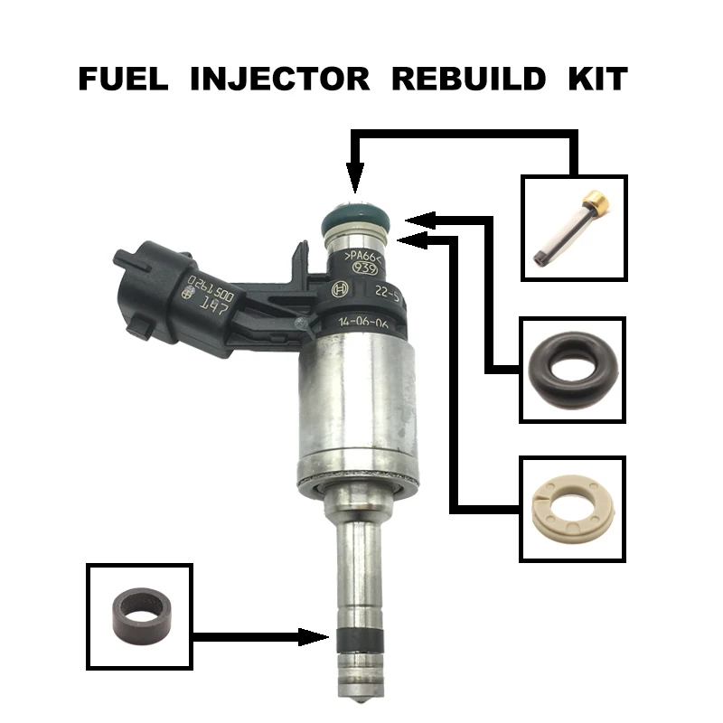 Fuel Injector Service Repair Kit Filters Orings Seals Grommets for FORD JAGUAR VOLVO LAND ROVER  2.0L GDI 0261500147 LR024998