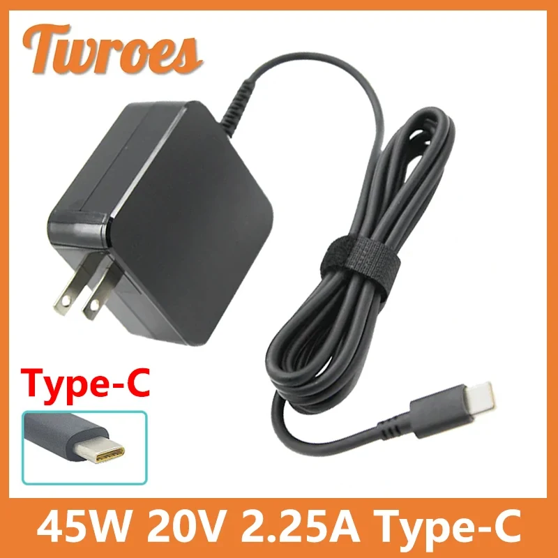 45W 20V 2.25A USB C Type C Laptop Charger Adapter Phone For ASUS MacBook ZenBook Lenovo Dell Xiaomi air HP Sony Power Huawei