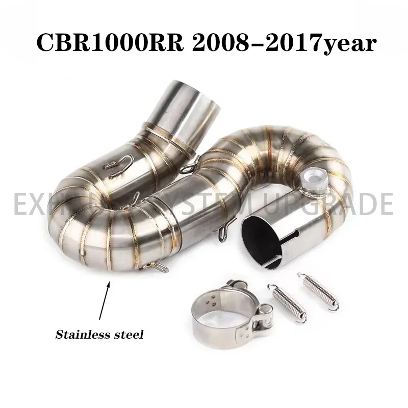 

For CBR1000RR CBR 1000RR 2008-2017 Years Stainless Steel Mid Tube Slip-On CBR1000 Motorcycle Exhaust Muffler Middle Link Pipe