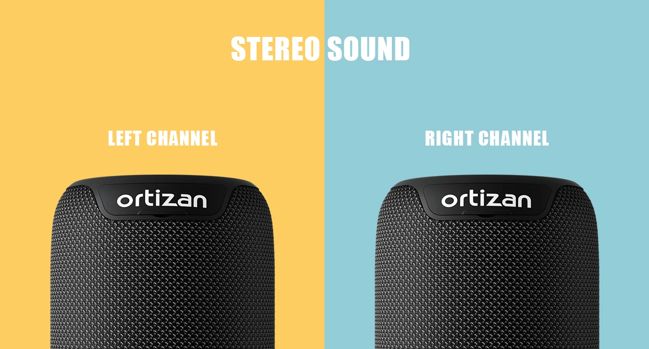 Ortizan Bluetooth-Lautsprecher, tragbarer kabelloser Lautsprecher mit Bluetooth 5.3, IPX7 wasserdicht, 15 W Stereo-Sound, Dual-Pairing, TF/AUX – Detail 10