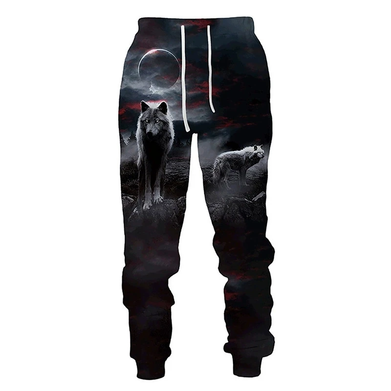 New Unisex The Wolf 3D Print Causal Clothing Fashion Men Women  Hip Hop Pants Plus Size S-7XL Trouser Jogger Men