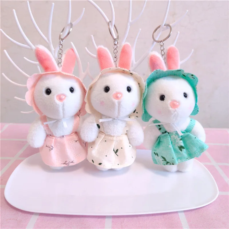 

new Creative Boutique maid rabbit doll soft key chain cute pendant grab skirt rabbit doll birthday gift doll