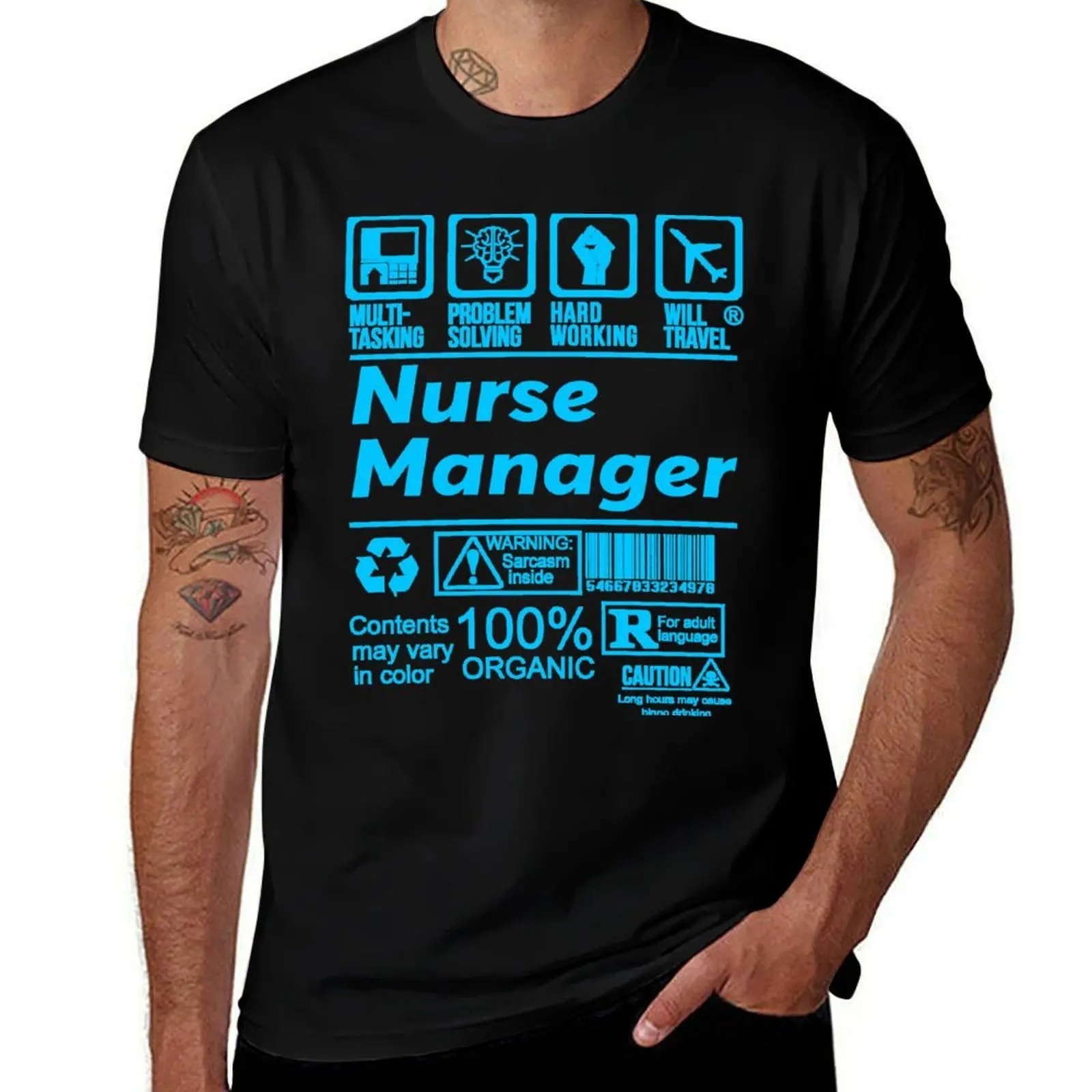 NURSE MANAGER SOLVE PROBLEMS DESIGN T-Shirt Casual Loose Fit Short Sleeve T-Shirt