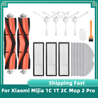 For Xiaomi Mijia 1C 1T 2C Mop 2 Pro + Dreame F9 Hepa Filter Main Side Brush Mop Cloth Accessories Spare Parts