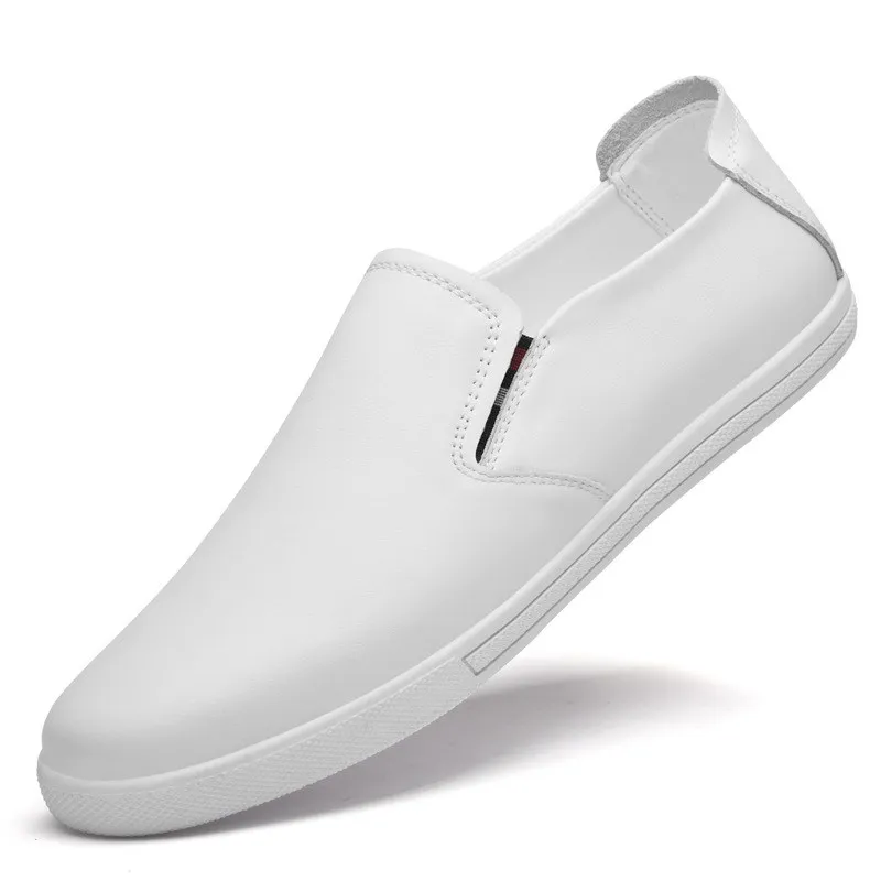 

Men's Large Size 45 Breathable Leather Casual Shoes Small Size 36 Wearable at Heel Comfortable Rubber Sole Steel Toe Shoes