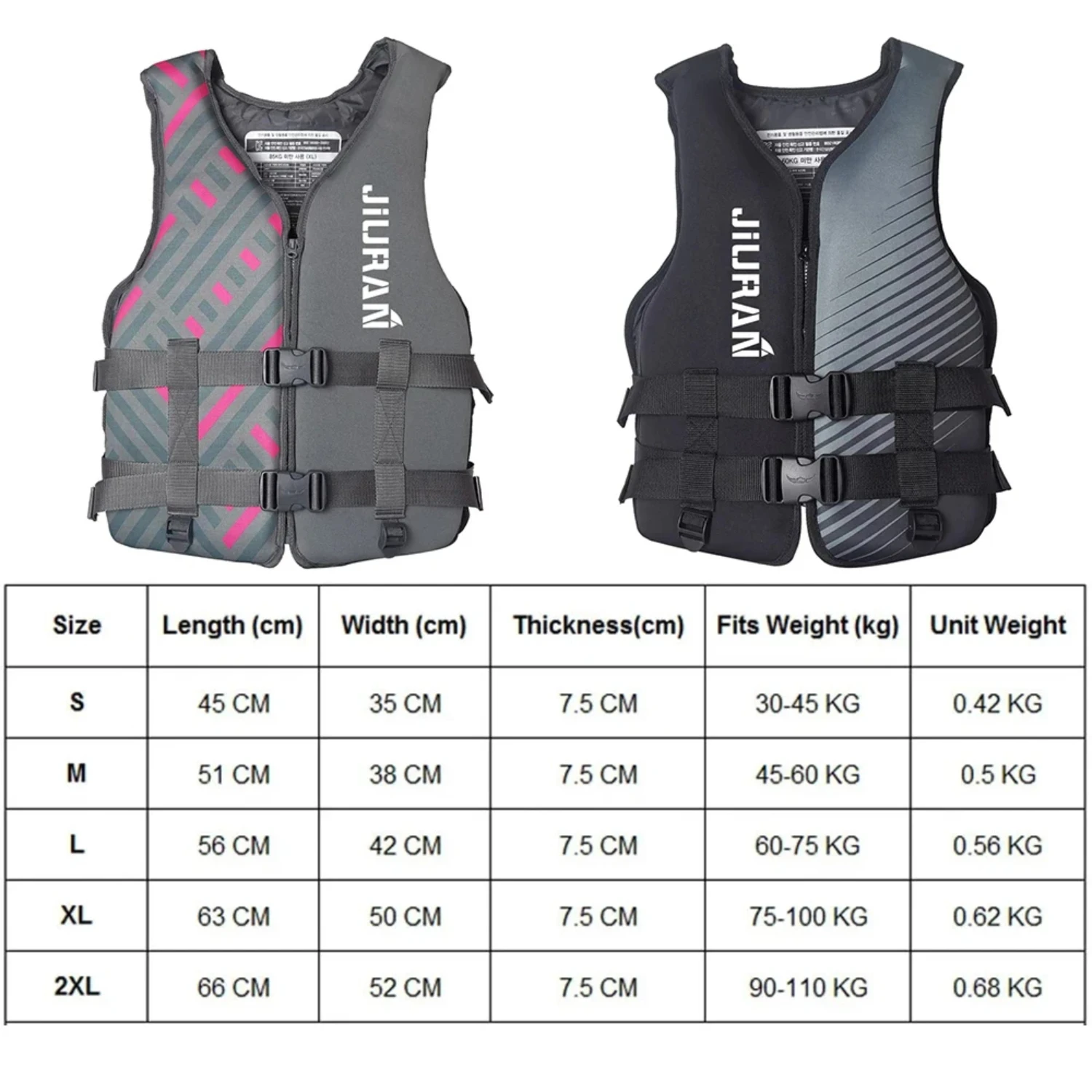 Neoprene Life Jacket Portable Buoyancy Vest Water Sports Rafting Surfing Fishing Kayak Boating Safety Rescue Life Jacket