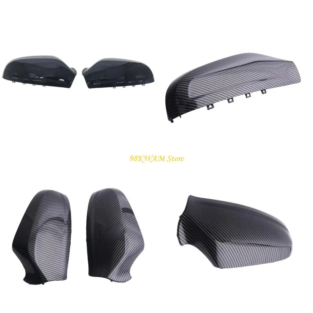 Door Wing Rearview Mirror Cover Pair with Left and Right Pieces 6428200 6428917 6428925 for Replacing Worn, Damaged, or 68UF