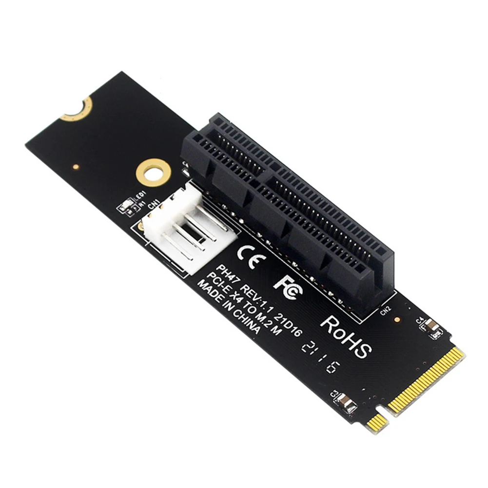 قارئ محول القرص الصلب NGFF M.2 إلى PCI-E 4X متوافق مع محول تحويل واجهة X1 X4 X8 X16 PCI-e