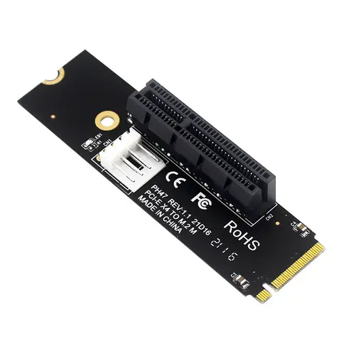 Lecteur de convertisseur de disque dur NGFF M.2 vers PCI-E 4X Compatible avec l'adaptateur de conversion d'interface PCI-e X1 X4 X8 X16