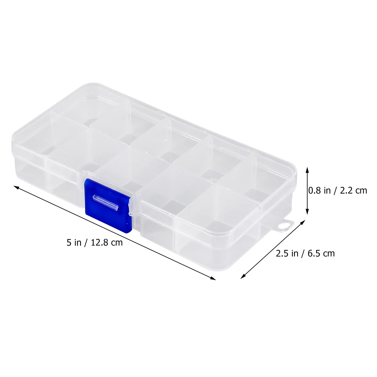 

Earring Storage Box Transparent 10 Grids Plastic Jewelry Organizer For Desk Home Bedroom Office Beads Holder Case