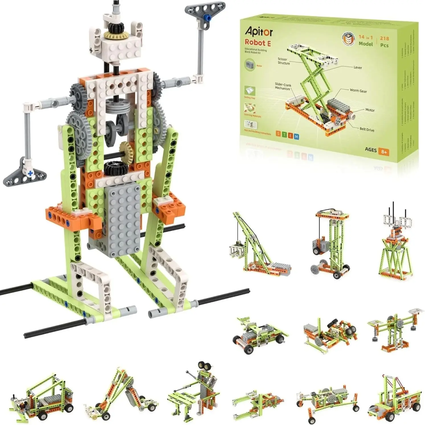 DIY STEM Robot Kit Aesthetic Room Decoration Accessory Educational Science Ornament Creative Birthday Gift for for 6+ Years