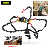 NEWACALOX Multi Soldering Helping Hand Tool Table Clip Third Hand Soldering Stand Welding PCB Holder Flexible Arm Soldering Tool