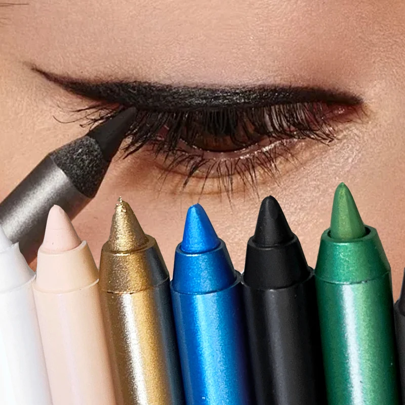 Long-lasting Matte Eyeliner Pencil Waterproof Not Blooming Pigment Blue Brown Black Smooth Eyeiner Pen Women Eye Makeup Cosmetic