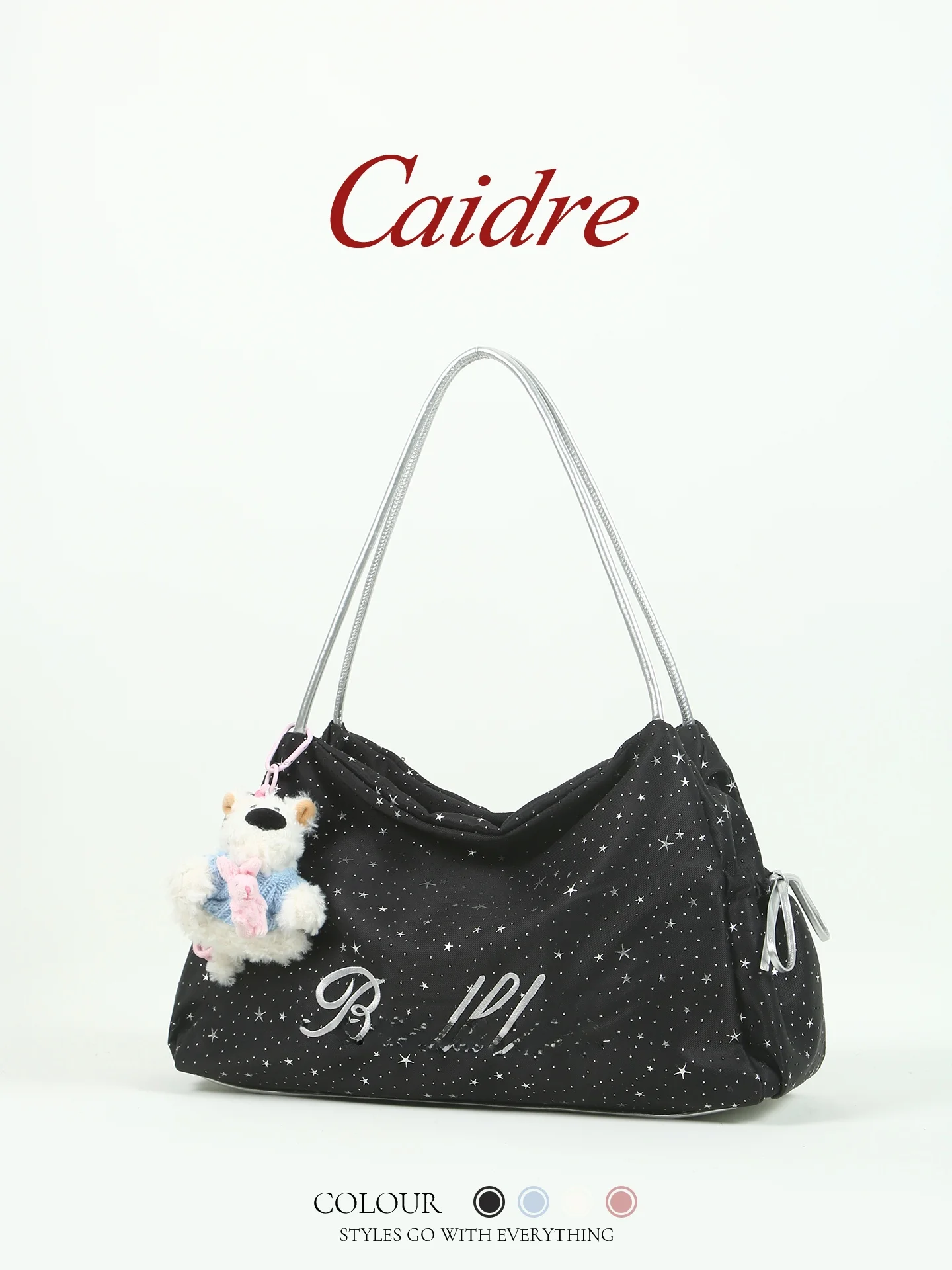 

Caidre Polka Dot Star Doggie Tote Bag Women's New 2026 Handbag Shoulder Bag Underarm Bag Soft PU Leather Large Size