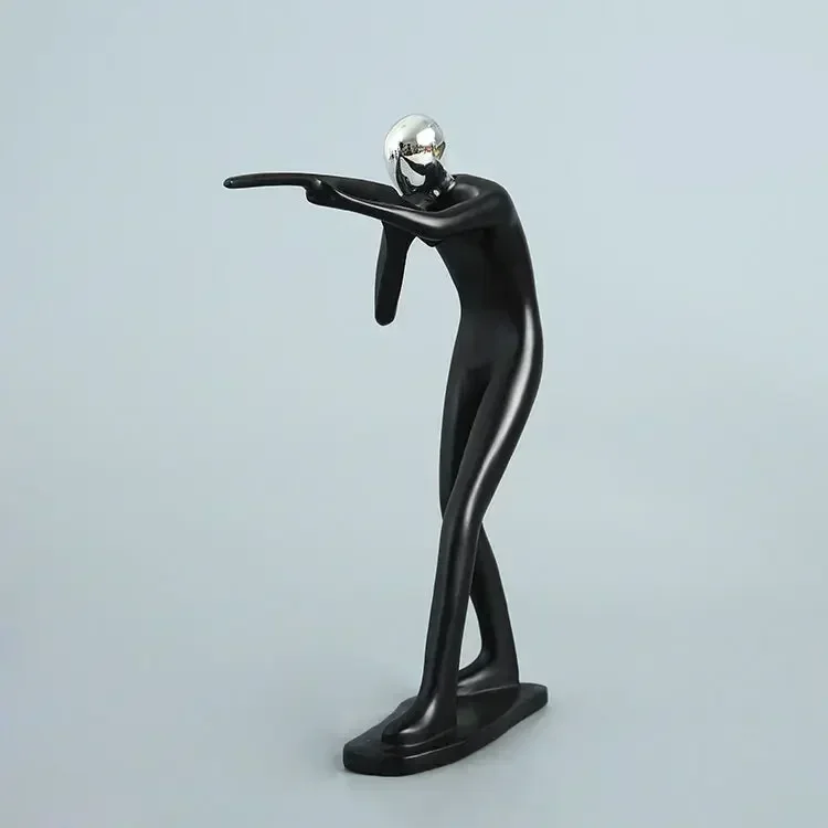 

Modern Abstract Sculpture Sport Tennis player model figure Statue Art Carving Resin Home Decoration birthday gift