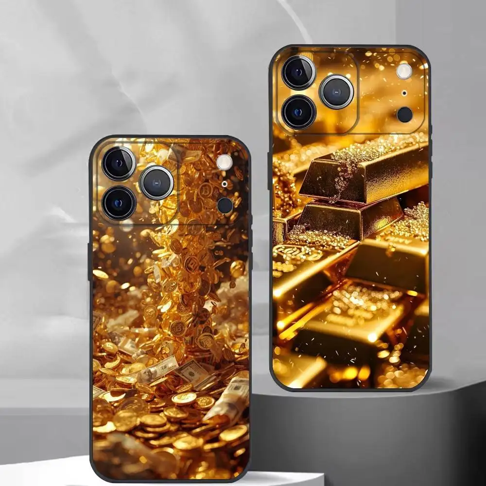 

Money Gold A-Art Phone Case Silicone Soft For IPhone 17 16 15 14 13 12 11 X XR Plus Pro Max Plus