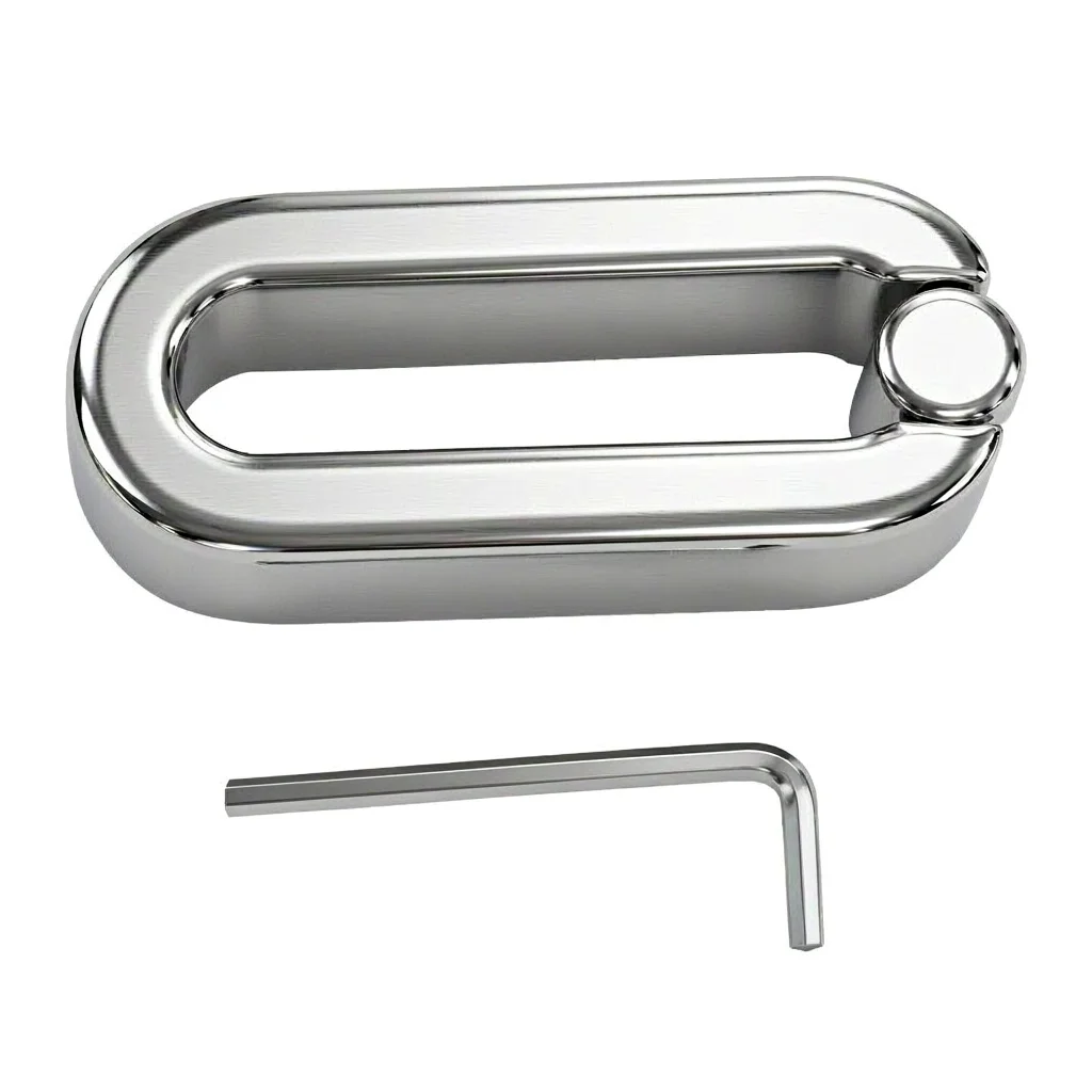 Flat Metal Scrotum Pendant Ball Stretchers Testis Weight Penis Restraint Stainless Steel Cock Lock Ring Male Chastity Bdsm Men