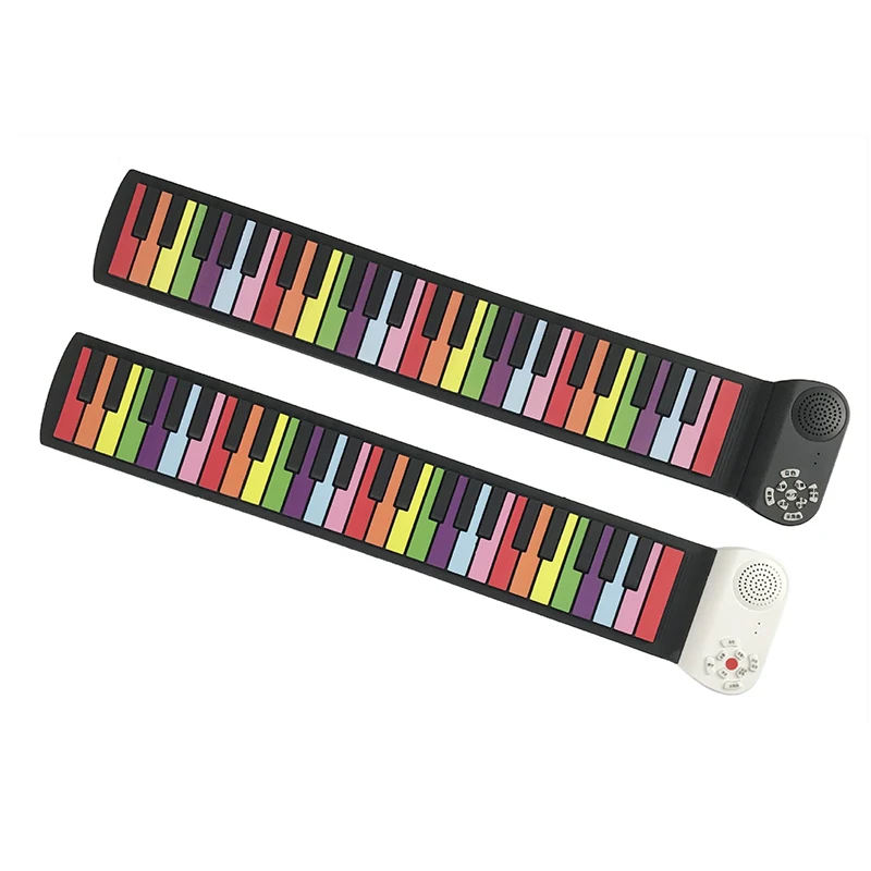 49 Key Hand Roll Piano Children's Adults Keyboard Piano Folding ABS Silicone Electric Pianos Multifunctional Portable Pianos