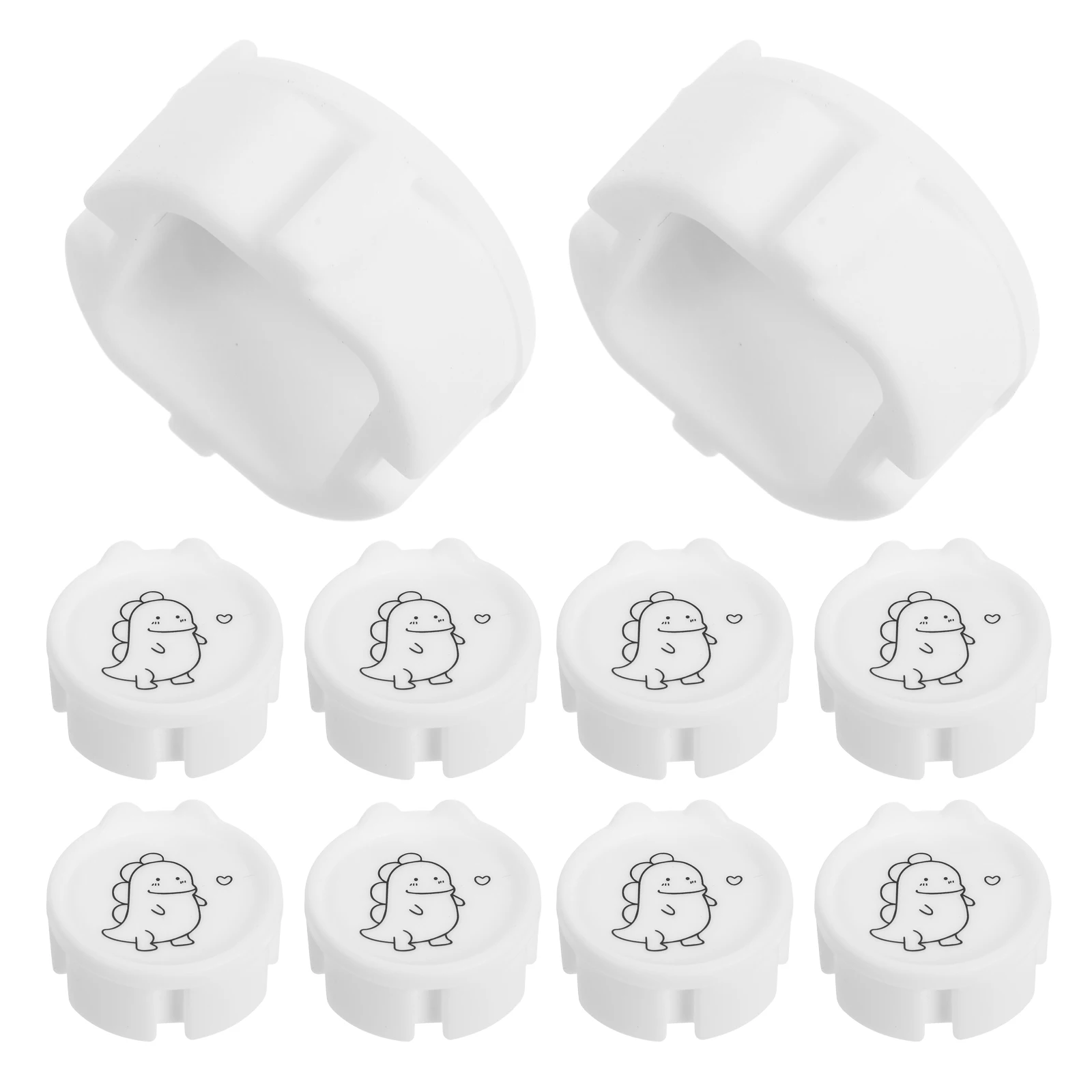 

10 Pcs Anti-Electric Shock Socket Cover Outlet Covers Baby Proofing Safety Plug White Silica Gel
