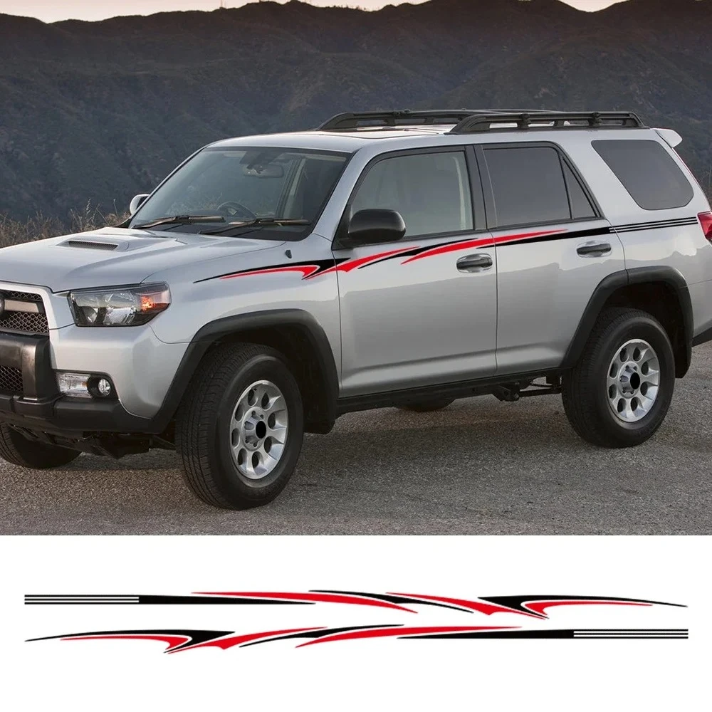 

2 шт. наклеек на боковые пороги автомобиля, самоклеящиеся виниловые наклейки, декоративные наклейки для кузова автомобиля, аксессуары для Toyota 4Runner ﻿ ﻿