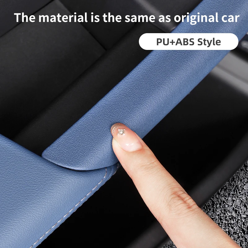 Car Interior Door Handle Protect Cover ABS Inner Door Pull Trim Decora Stickers Auto Styling Accessory For BMW Series 5 G60 2024