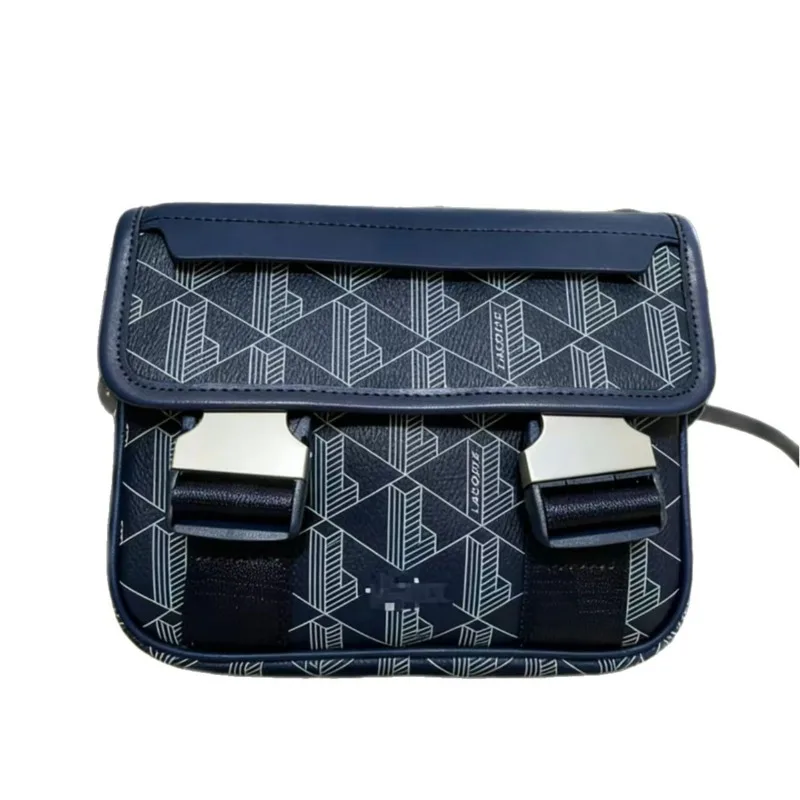 New retro printed messenger men's shoulder bag, PU casual trend crossbody bag, Boy fashionable mobile phone storage handbag
