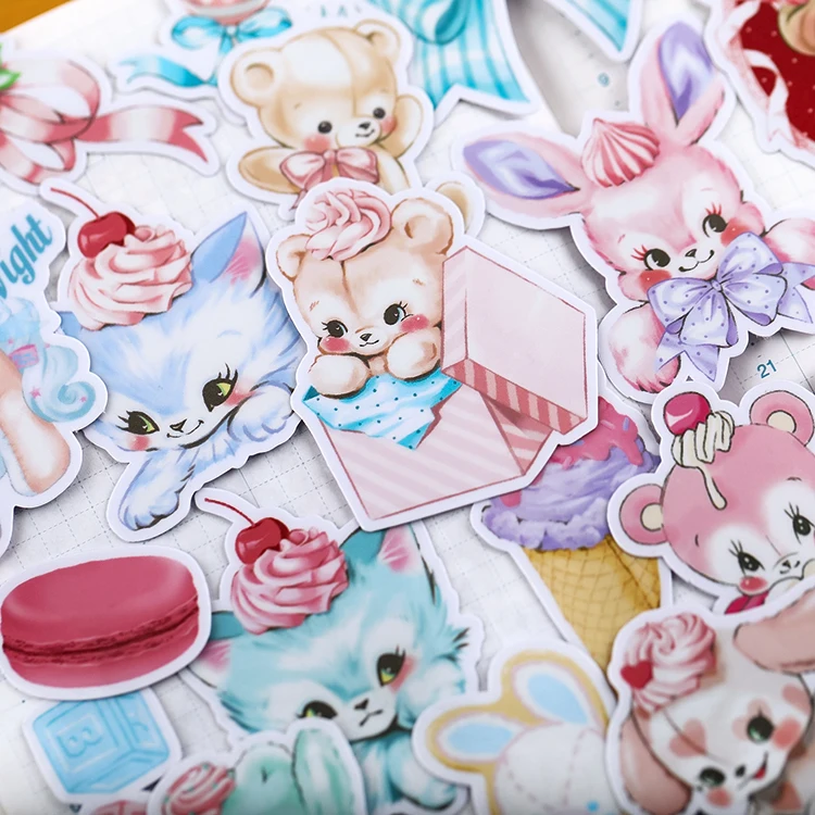 28pcs  Cute animal cartoon stickers/Scrapbooking Stickers /Decorative Sticker /DIY Craft Photo Albums