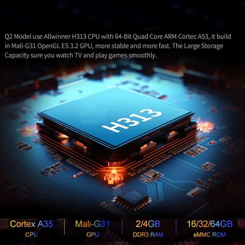 Y43A-Q2 HD Smart TV Box Network Set-Top Box For TV Android 14 Wifi 4K Screen Mirroring Player EU Plug