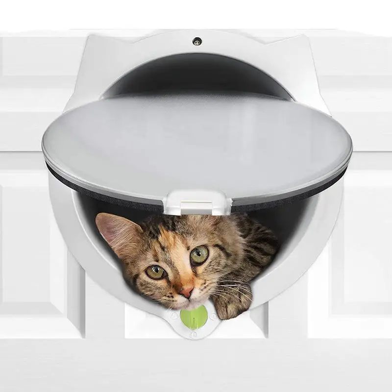 

PC Lockable Door For Cats To Enter And Exit Freely Adjustable And Easy To Install ABS Pet Cat Door