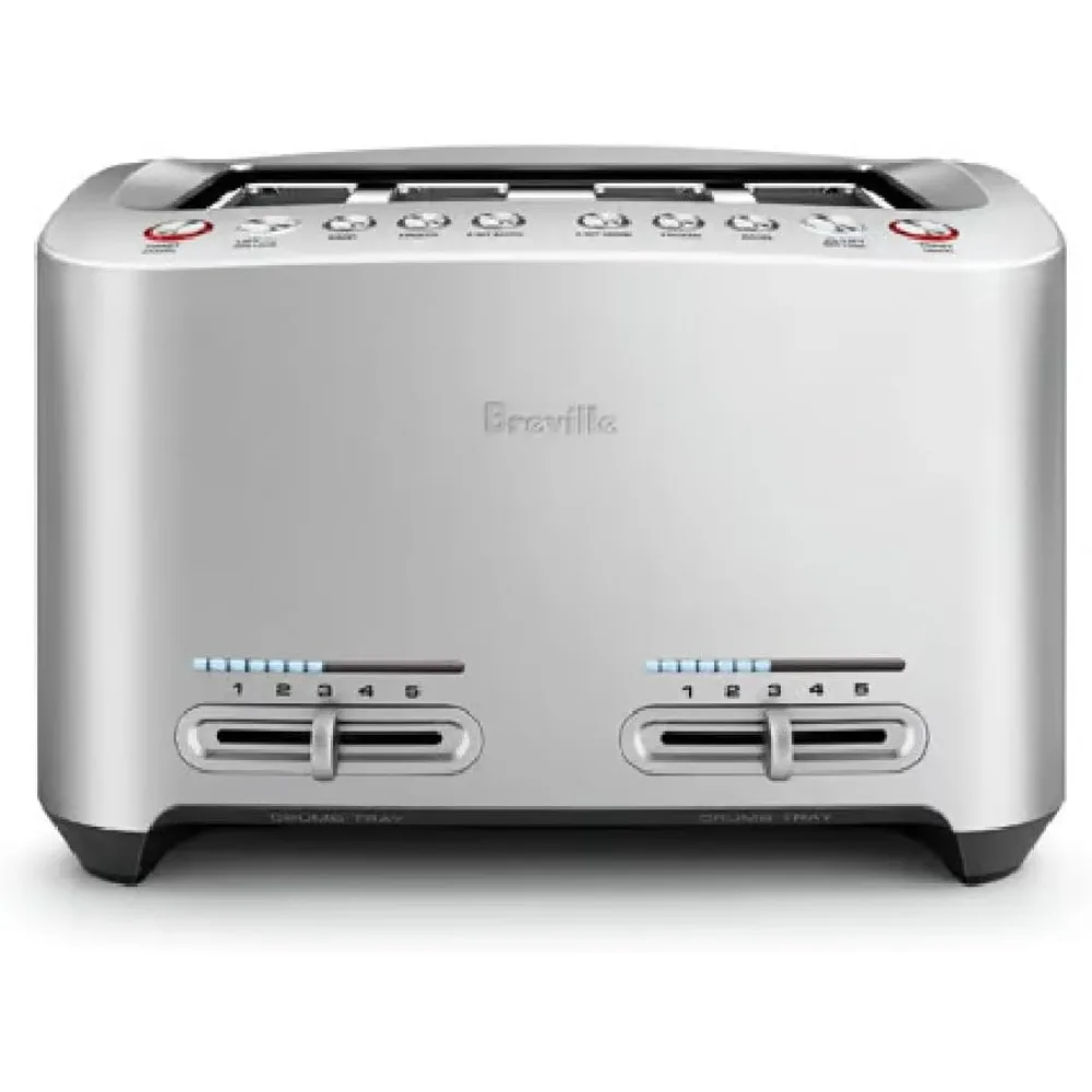 4-Slice Die-Cast Smart Toaster, Stainless Steel