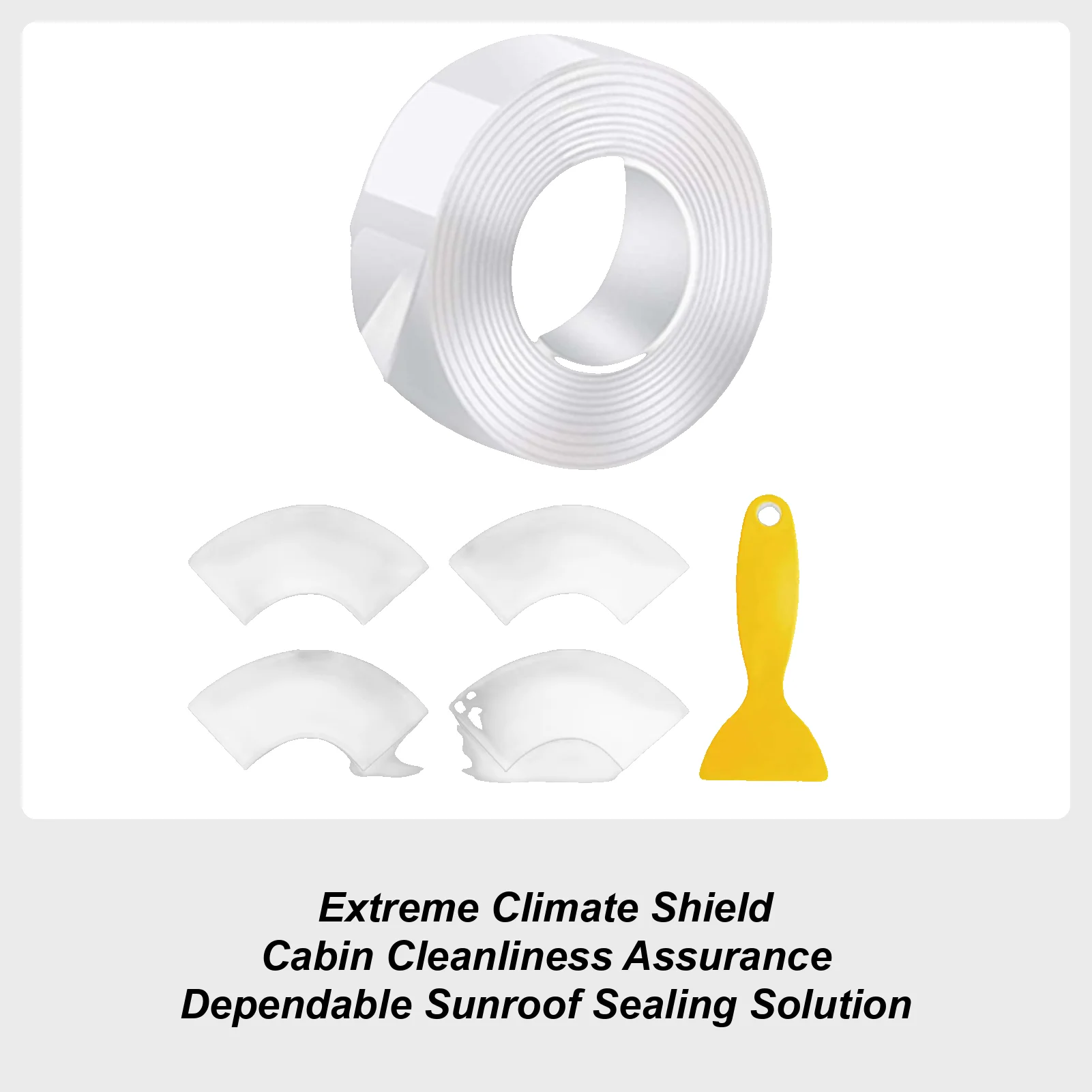 

Sunroof Sealing Tape Automotive Sunroof Weatherstrip Tape Weather-Resistant Automotive Repair Strip For Cold Weather Winter