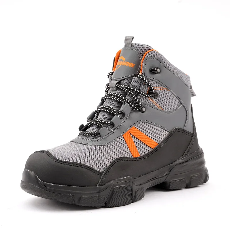 Winter Men's Safety Shoes High Top Boots Zapatos De Seguridad Anti-smash Anti-puncture Steel Toe Sepatu Safety Protect Shoes