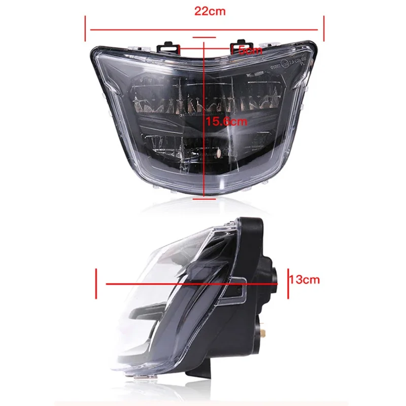 Motorcycle Headlight Assembly Kit For YAMAHA Y15ZR V1 H4 High Low Beam Head Light 12V 6000K Smoked Transparent Headlamp